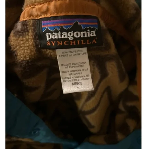 Vintage 2000’s Patagonia Synchilla Snap-T - Abstract Yellow Design - Picture 8 of 9